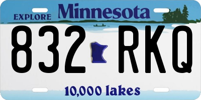 MN license plate 832RKQ
