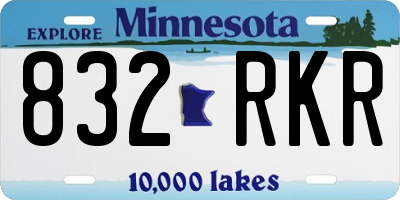MN license plate 832RKR