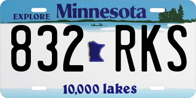 MN license plate 832RKS