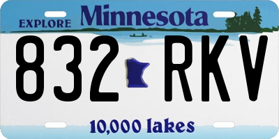 MN license plate 832RKV