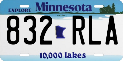 MN license plate 832RLA