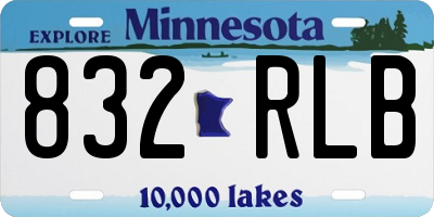 MN license plate 832RLB