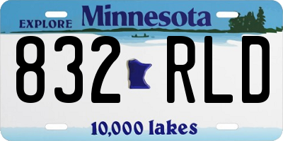 MN license plate 832RLD