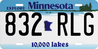 MN license plate 832RLG