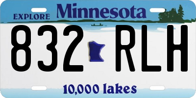 MN license plate 832RLH