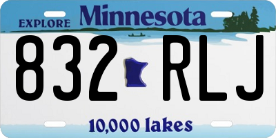 MN license plate 832RLJ