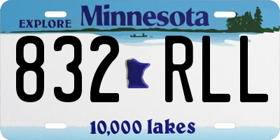 MN license plate 832RLL