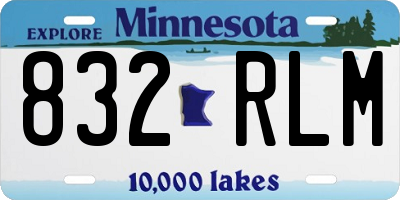 MN license plate 832RLM
