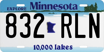 MN license plate 832RLN