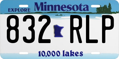 MN license plate 832RLP