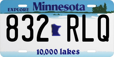 MN license plate 832RLQ