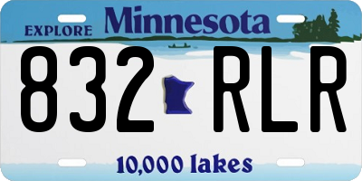 MN license plate 832RLR