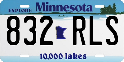 MN license plate 832RLS
