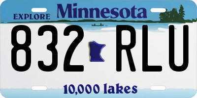 MN license plate 832RLU