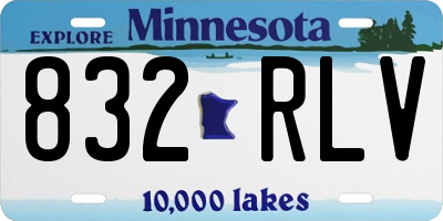 MN license plate 832RLV