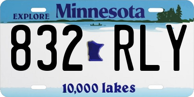 MN license plate 832RLY