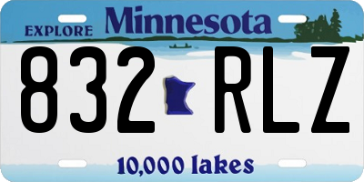 MN license plate 832RLZ