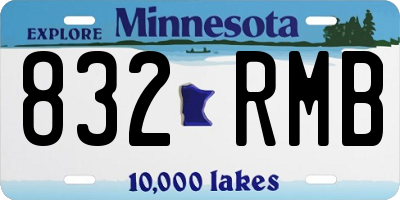 MN license plate 832RMB