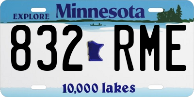 MN license plate 832RME