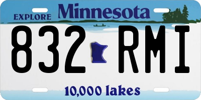 MN license plate 832RMI