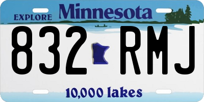 MN license plate 832RMJ