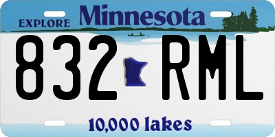 MN license plate 832RML