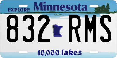 MN license plate 832RMS