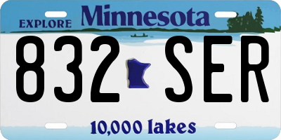 MN license plate 832SER