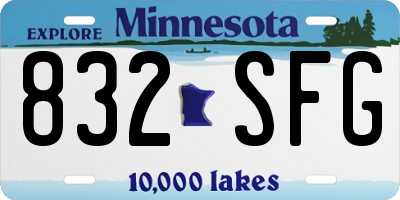MN license plate 832SFG