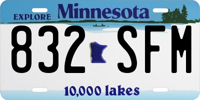 MN license plate 832SFM
