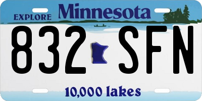 MN license plate 832SFN