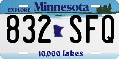 MN license plate 832SFQ