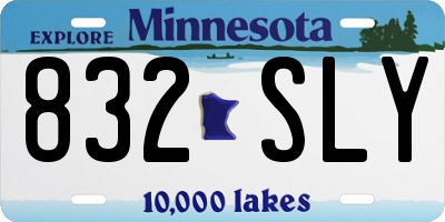 MN license plate 832SLY