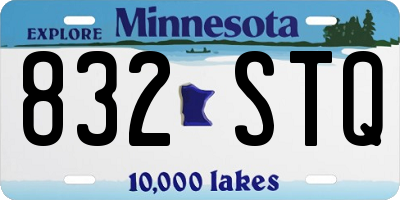 MN license plate 832STQ