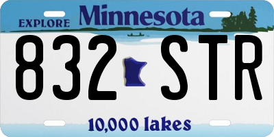 MN license plate 832STR