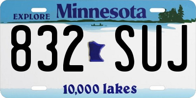 MN license plate 832SUJ