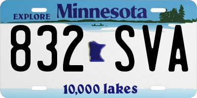 MN license plate 832SVA
