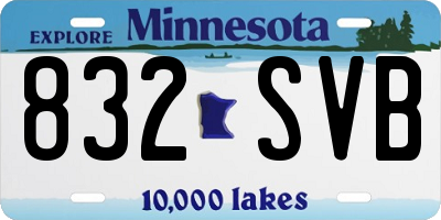 MN license plate 832SVB