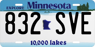 MN license plate 832SVE