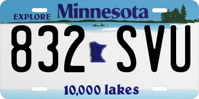 MN license plate 832SVU