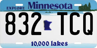 MN license plate 832TCQ