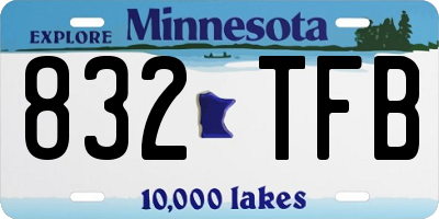 MN license plate 832TFB