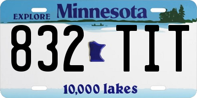 MN license plate 832TIT
