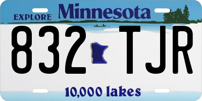 MN license plate 832TJR