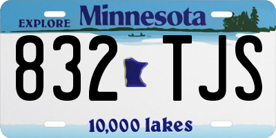 MN license plate 832TJS