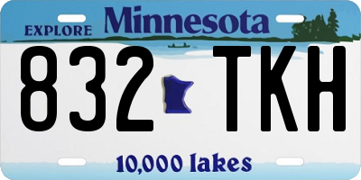 MN license plate 832TKH
