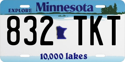 MN license plate 832TKT
