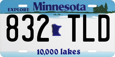 MN license plate 832TLD