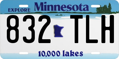 MN license plate 832TLH