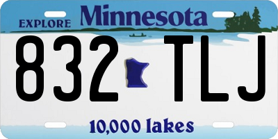 MN license plate 832TLJ